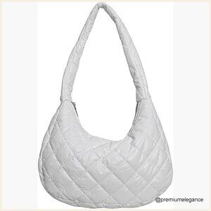 Large Quilted Puffer Tote Crossbody Shoulder Bag Lightweight Nylon